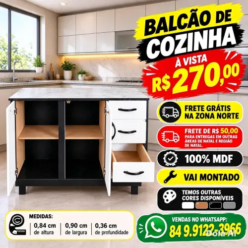 Balcão disponível, peça o seu, entregamos grátis na ZN.