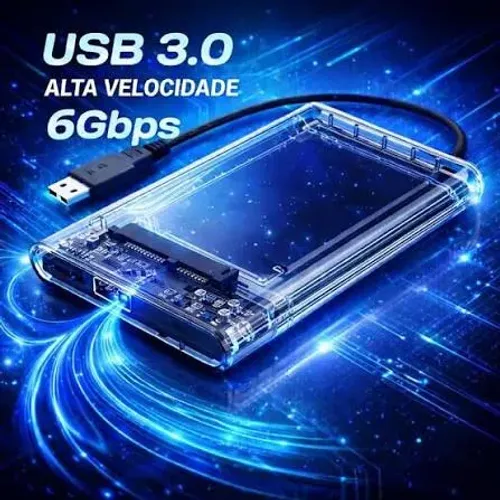 HD SSD Externo 128 gigas + case usb 3.0 transparente