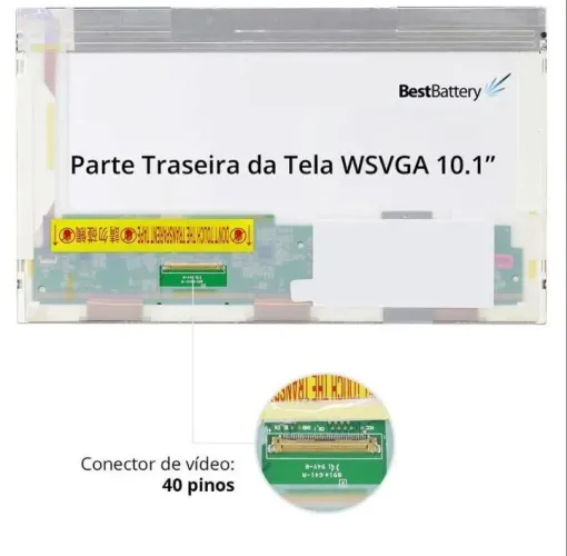 Tela 10.1 LTN101NT06 40 PINOS Compativel com vários modelos e marcas LEIA 