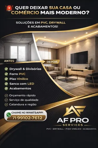 Drywall, Forro PVC e Piso Vinílico em Catanduva