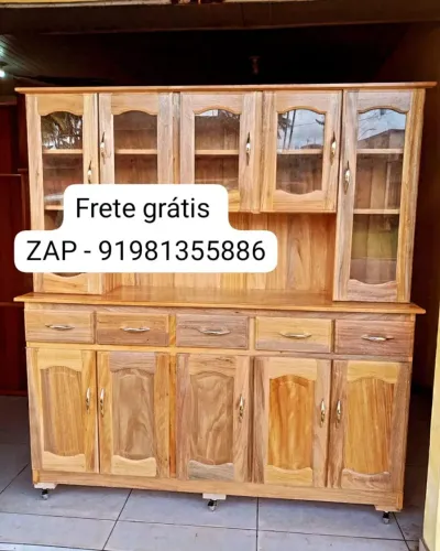 Armário de cozinha madeira de lei NOVO!