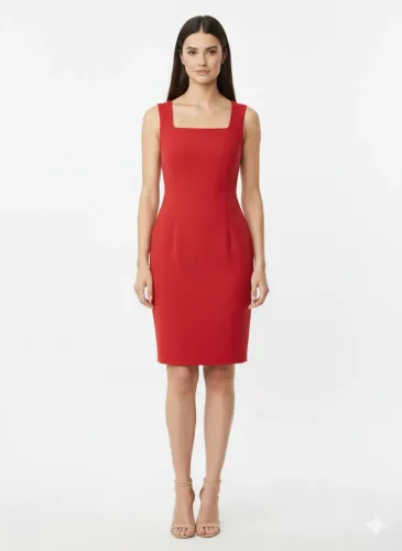 vestido tubinho vermelho
