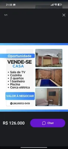 Vende se casa com piscina