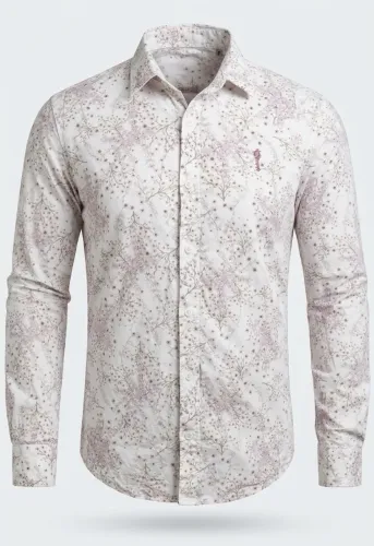 Camisa Social Manga Longa Estampada Z-O
