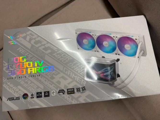 ASUS ROG Ryuo IV SLC 360 ARGB White (Tela Curva AMOLED) ?