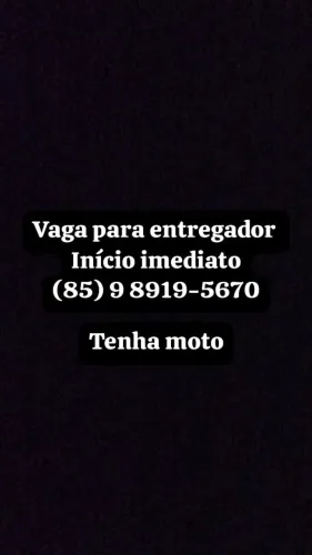 Vaga para entregador 