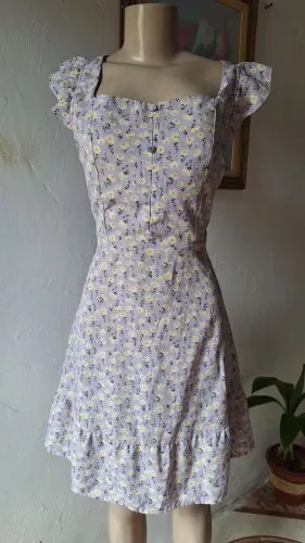 Vestido lilias estampado de flor M