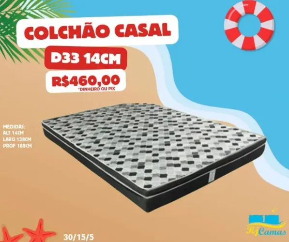 Colchão casal D33 (Pague na entrega)