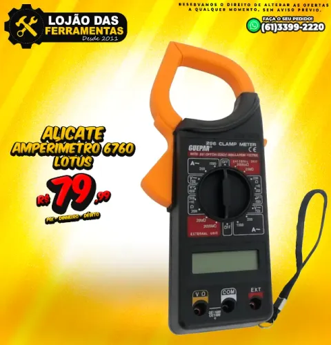 Alicate Amperímetro 6760 Lotus
