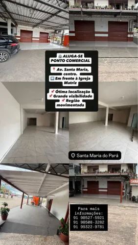 Aluga se ponto comercial no centro de Santa Maria do Pará