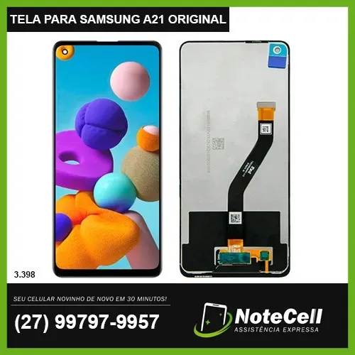 Tela / Display para Samsung A21 a215 - Melhor Preço do ES e Instalação em 30 Minutos!