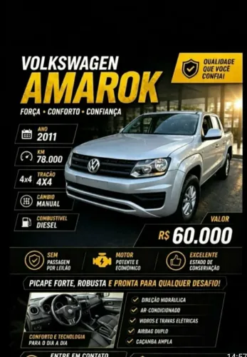 Volkswagen Amarok Trendline CD 2.0 16V TDI 4X4 Dies 2011