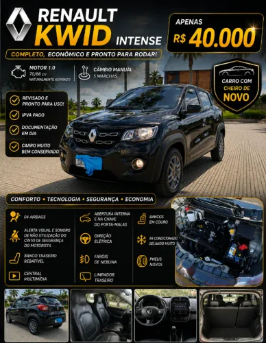 Renault Kwid Intense 1.0 Flex 12V 5P Mec. 2021