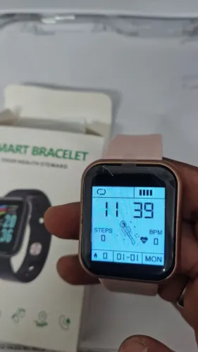Relógio Smartwatch Rosa (NOVO NA CAIXA) /Academia / Celular