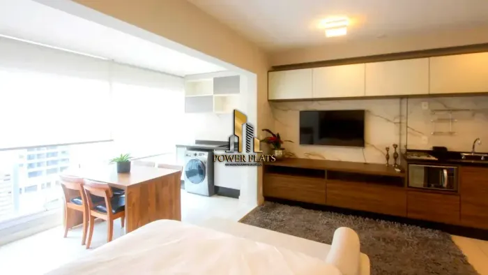 Flat para locação no Brooklin | 1 dormitório | 1 vaga | Excelente localização