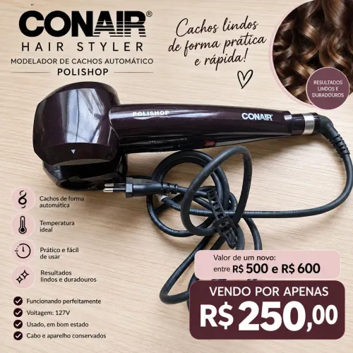 MODELADOR DE CACHOS AUTOMÁTICO CONAIR - POLISHOP