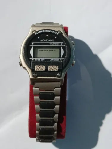 Relógio Digital Mondaine Alarm Chronograph Vintage