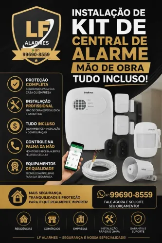 Kit Sistema de Alarme . Mão de Obra Inclusa