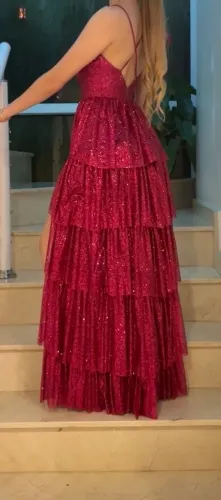Vestido de festa longo rosa 
