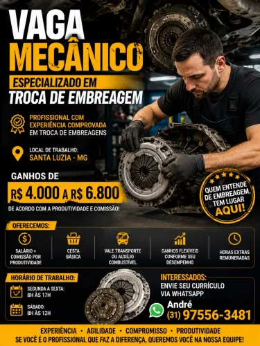 Mecânico Oficina Troca Rápida de Embreagem