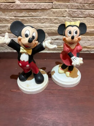 Minnie e Mickey - Estatuetas Disney (anos 90)