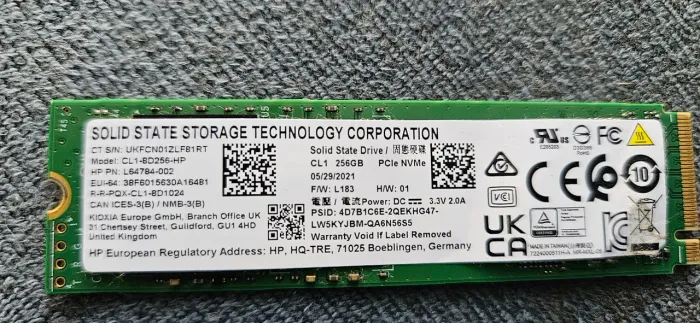 Ssd nvme m.2 256
