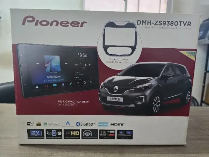 NOVA Multimídia Pioneer 9" c/ TV p/ Renault Captur - Zerada!