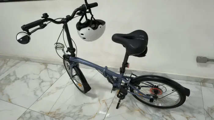Bicicleta Dobrável de Ciclismo Urbano Tilt 120 Btwin Cinza