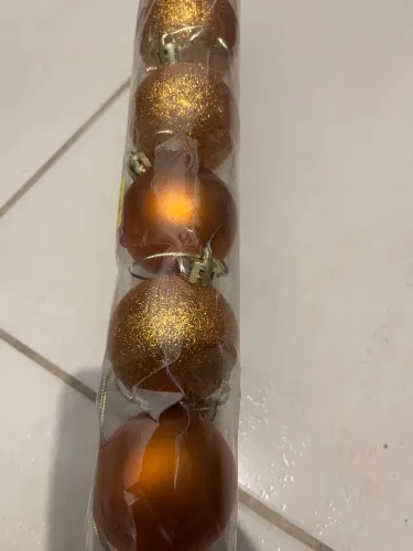 Enfeite de natal bolas natalinas laranja