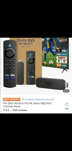 Fire Stick 3° geração 4k BARATO