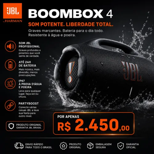 Jbl Boombox 4 lacrada com nota