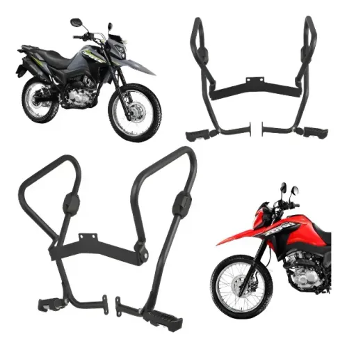 PROTETOR CARENAGEM BROS150-160/XRE190 PT C/PEDAL C