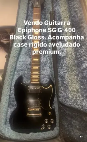 Guitarra Epiphone SG clássica G-400 Black Gloss *MEGA PROMO SÓ HOJE