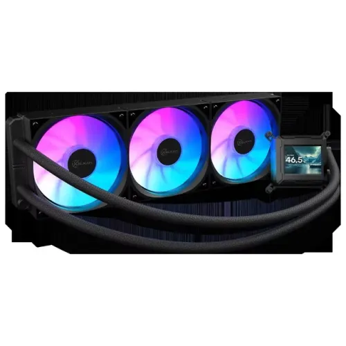 Water cooler Kalkan Aura LCD 360mm ARGB Preto Tela LCD 2.4? LCD Personalizável