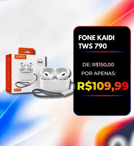 Fone Bluetooth na caixa