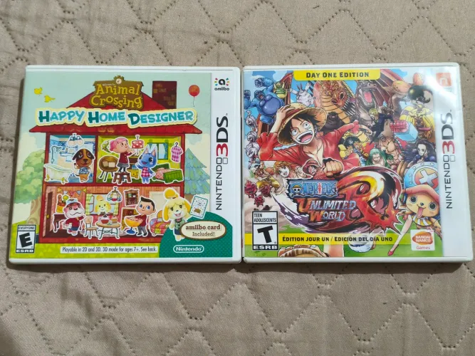Lote 3DS Animal Crossing + Amiibo Tom Nook Lacrado + One Piece