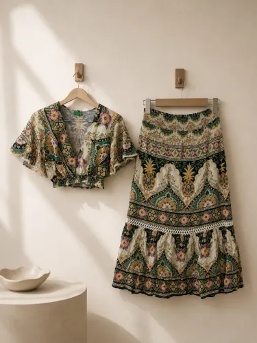 Conjunto Top + Saia FARM