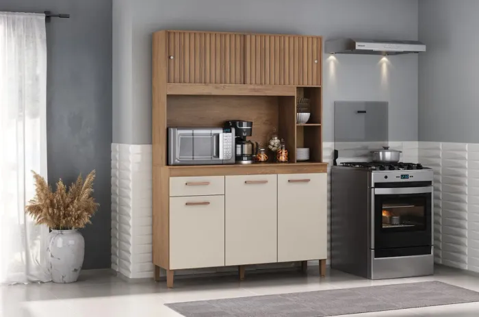 Kit Cozinha Ceará com 5 Portas e 1 Gaveta - Design Moderno | Entrega Imediata