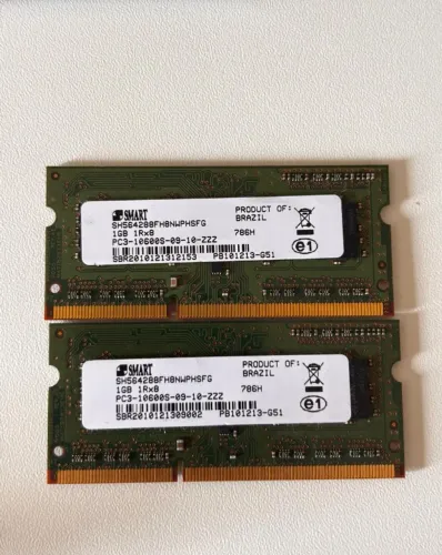 Memória RAM DDR3 2GB (2x1GB) 1333MHz