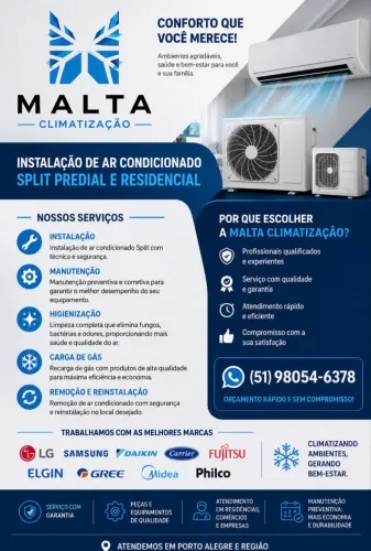 Instalação de ar condicionado 