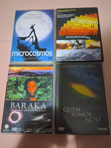 4 DVDs de documentários raros por 60 reais.