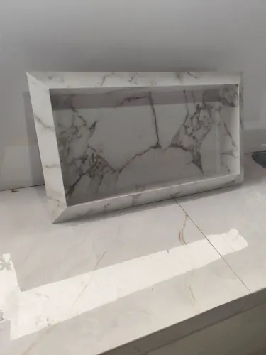 Nicho borda diamante em porcelanato medida 70x40