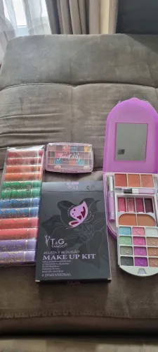 Maquiagem T&G TANGO Kit + Paletas D'Hermosa e kit batom batom