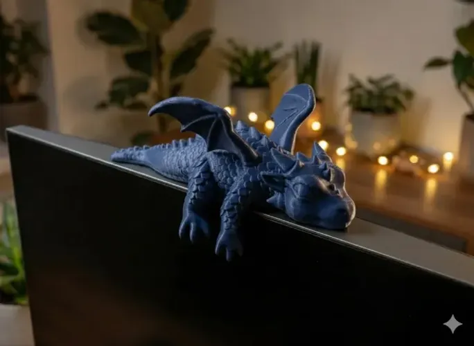 Decoração Dragão Dormindo Para Monitor
