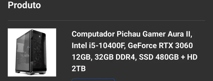 Pc Semi novo Pichau
