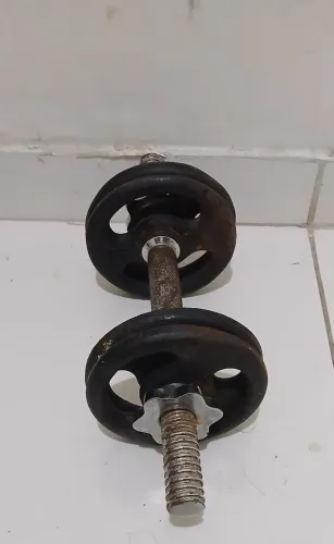 halter de ferro com 4 pesos de 1kg cada
