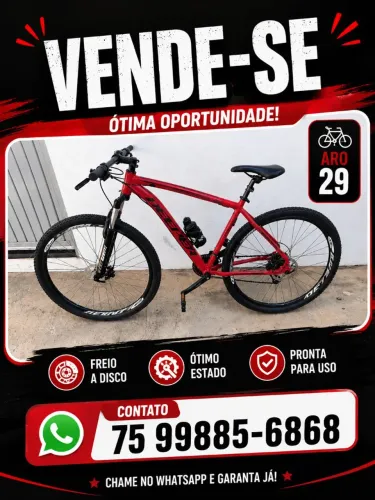 Bicicleta aro 29 marcha Shimano 