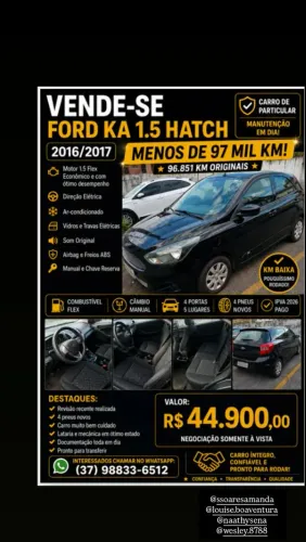 Ford KA 1.5 16V Flex 5P 2017