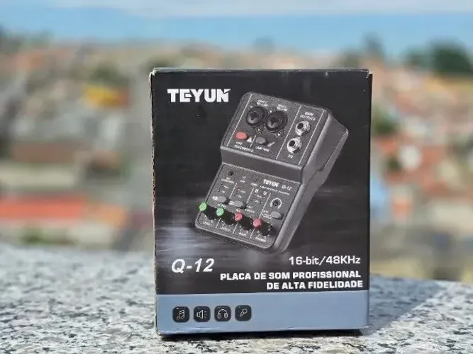 Mesa De Som Teyun Q-12 Interface De Audio Usb Pc 2 Canais