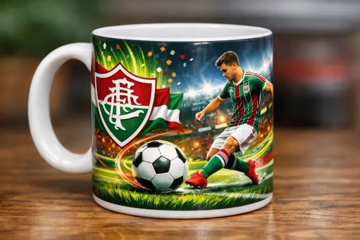 CANECA PORCELANA DO FLUMINENSE 325ML